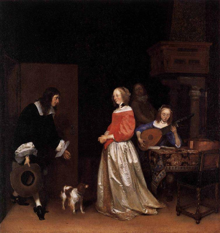 Gerard ter Borch the Younger The Suitors Visit oil painting picture